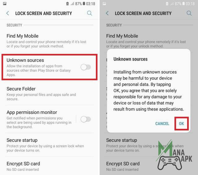 activate unknown sources yomovies apk