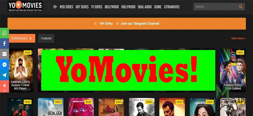 Interface of Yomovies Apk