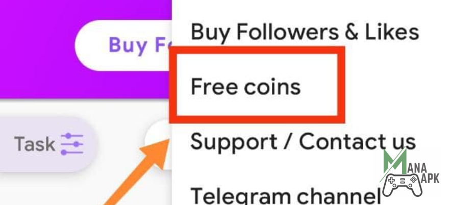 buy follower with free coins in top follow apk