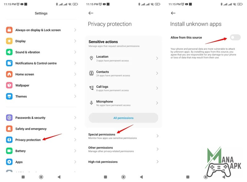 enable unknown sources aim carrom mod apk