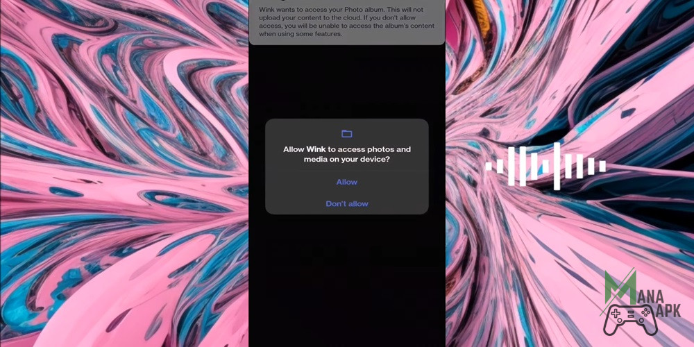Click Allow Access for Wink Mod APK